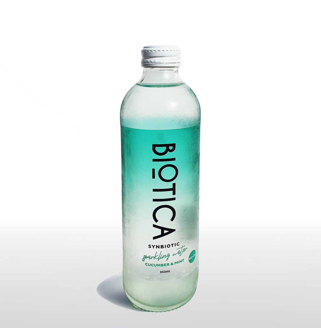 Cucumber and Mint Biotica Synbiotic Sparkling Water Glass Bottle (350ml x 12)