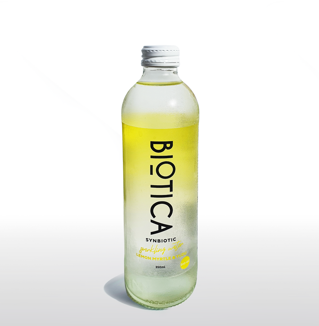 Probiotic Drink Lemon Myrtle and Yuzu Biotica Synbiotic Sparkling Water Glass Bottle (350ml x 12)