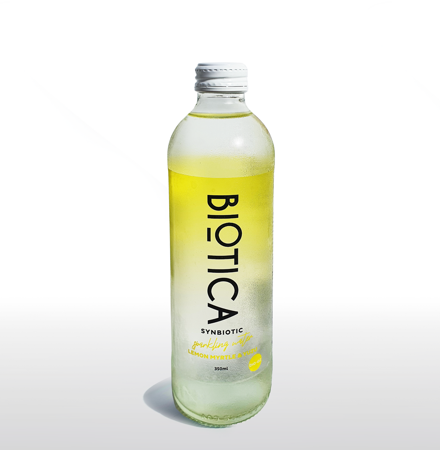 Lemon Myrtle and Yuzu Biotica Synbiotic Sparkling Water Glass Bottle (350ml x 12)