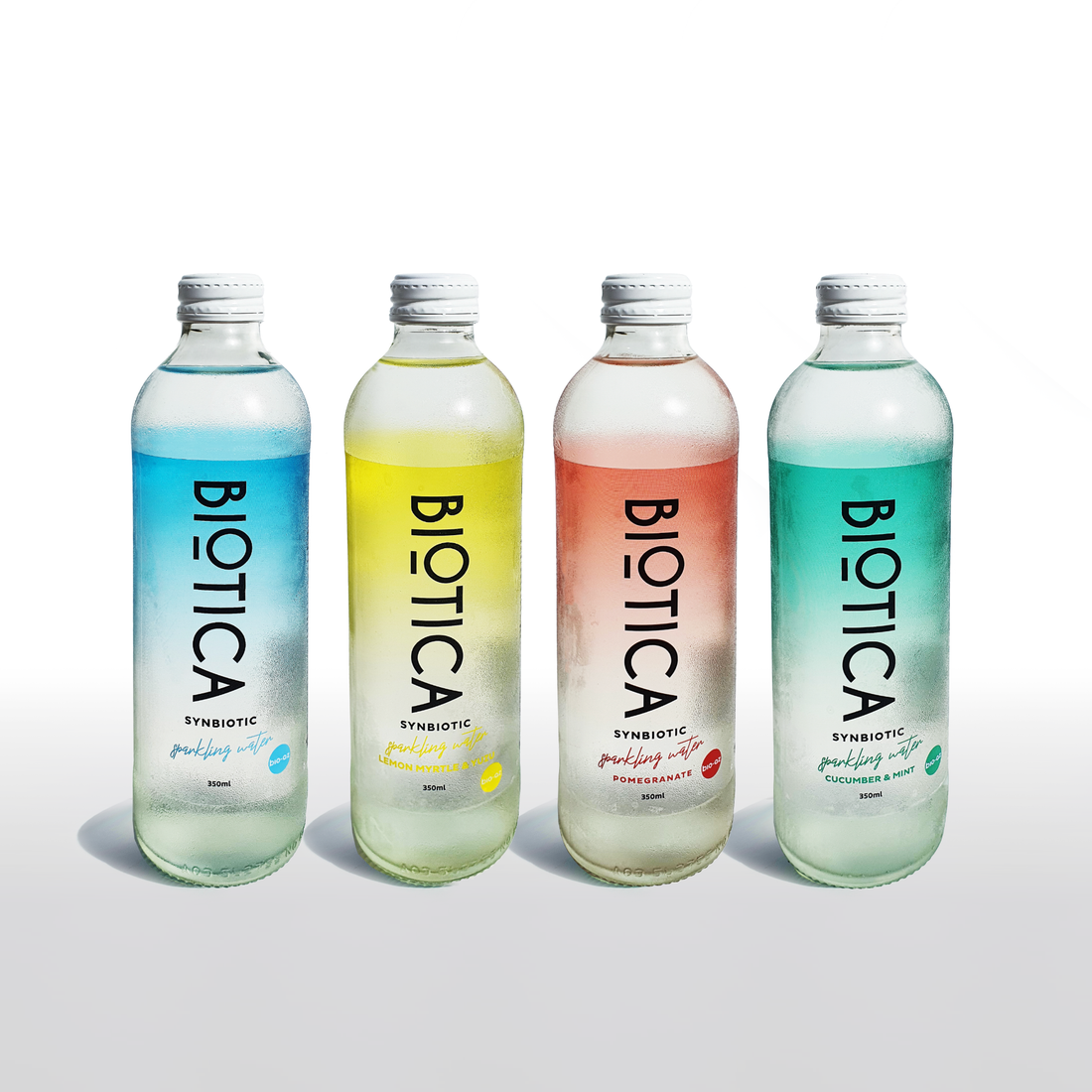 Probiotic Drink Mix Pack Biotica Synbiotic Sparkling Water Glass Bottle (350ml x 12)