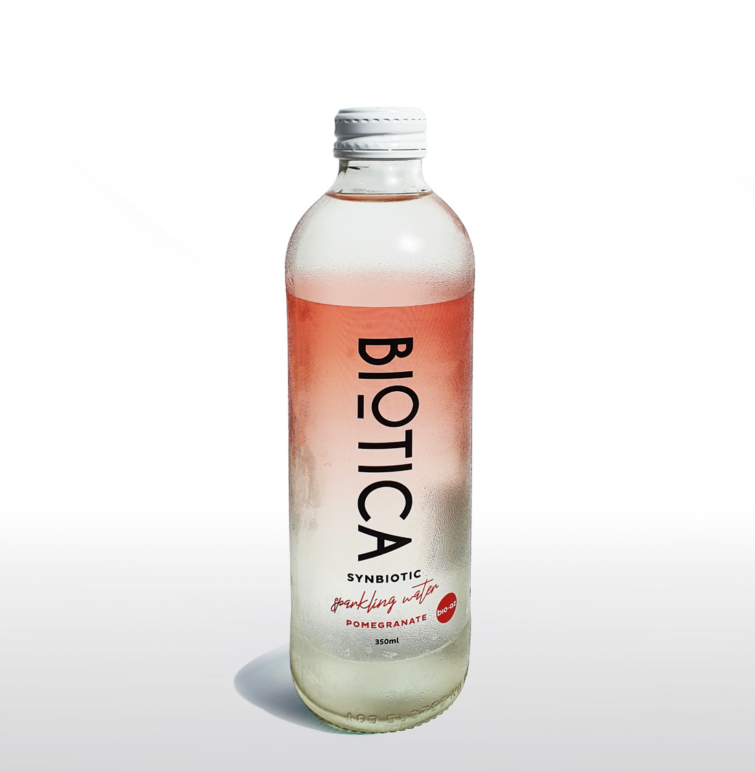 Probiotic Drink Pomegranate Biotica Synbiotic Sparkling Water Glass Bottle (350ml x 12)